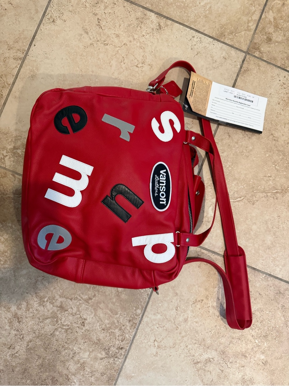 Supreme x Vanson Letters Bag